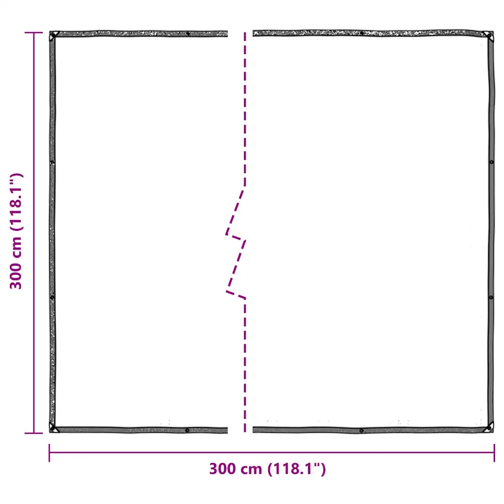 Telone trasparente con occhielli 3x3 m in polietilene 4018555