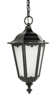 Lampada sospesa esterna SU-MA Retro Ø24 nera IP43 E27
