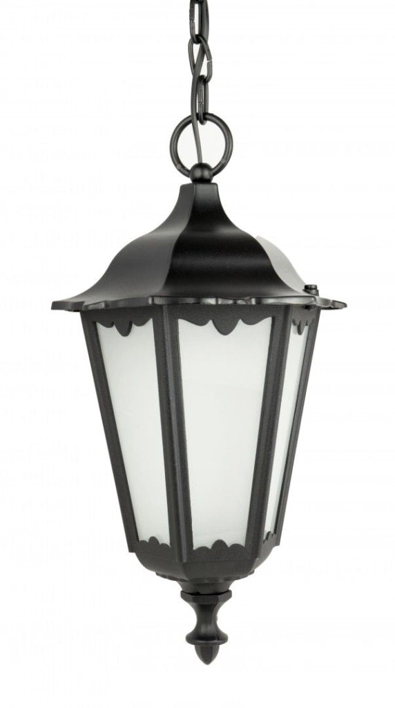 Lampada sospesa esterna SU-MA Retro Ø24 nera IP43 E27
