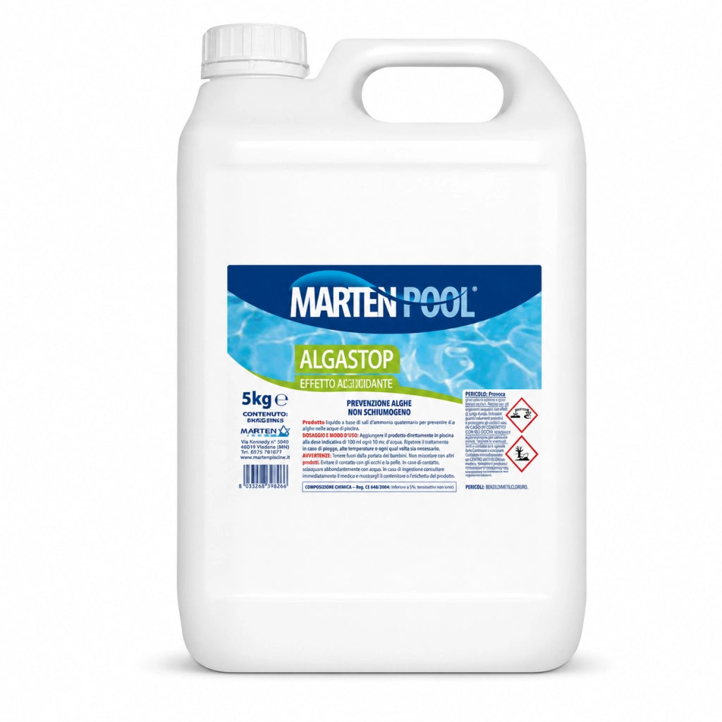 Alghicida Algastop Marten Prevenzione Formazione Alghe Piscina 5 kg