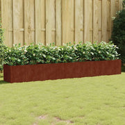 Fioriera Rialzata da Giardino 280x40x40 cm in Acciaio Corten 824522