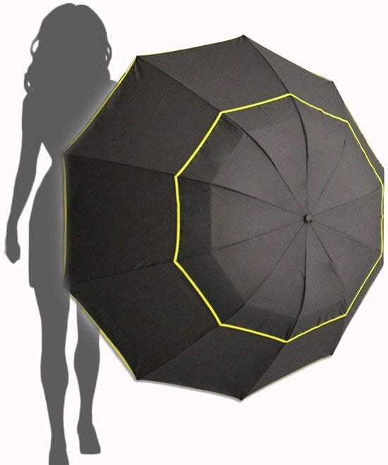 Paraplu extra grande - resistente a tempeste e impermeabile - ripiegabile