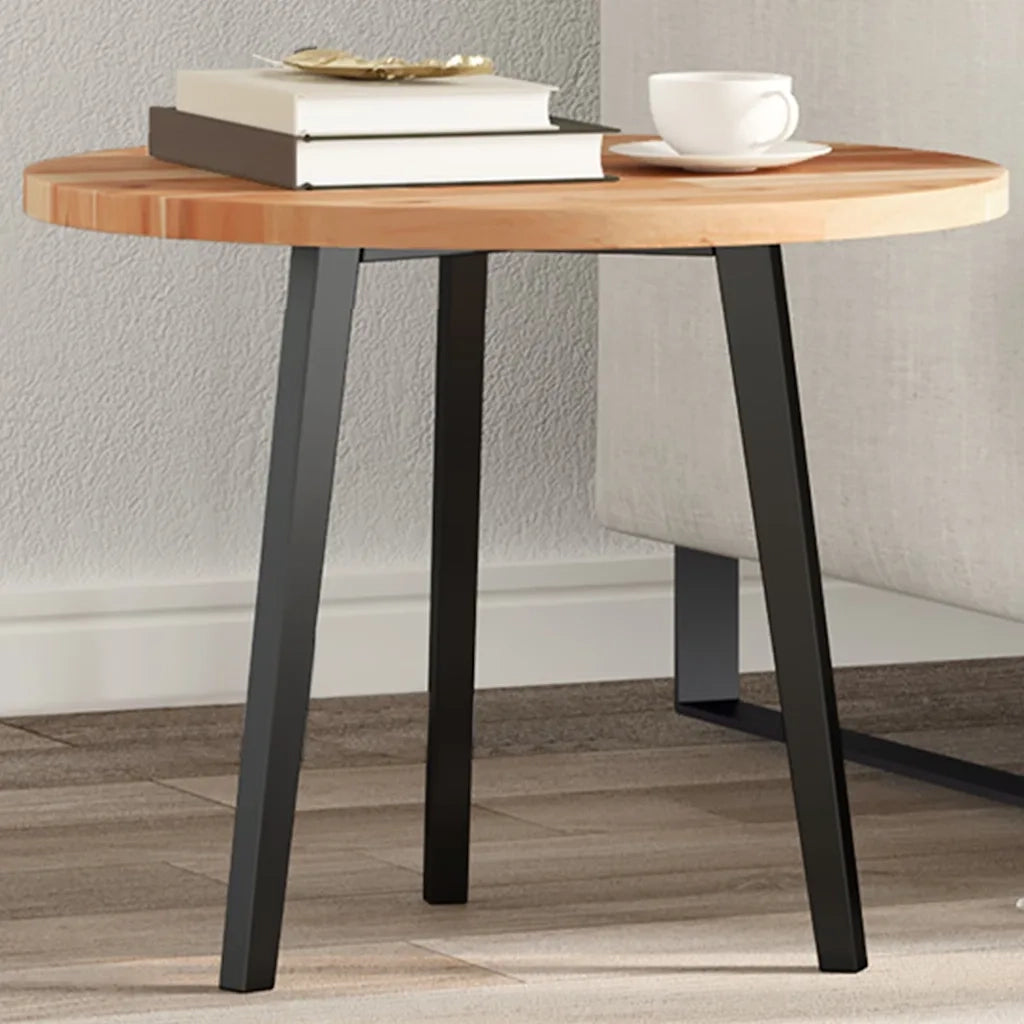 Piano Tavolo Rotondo Ø50x2 cm in Legno Massello di Acacia 4008695