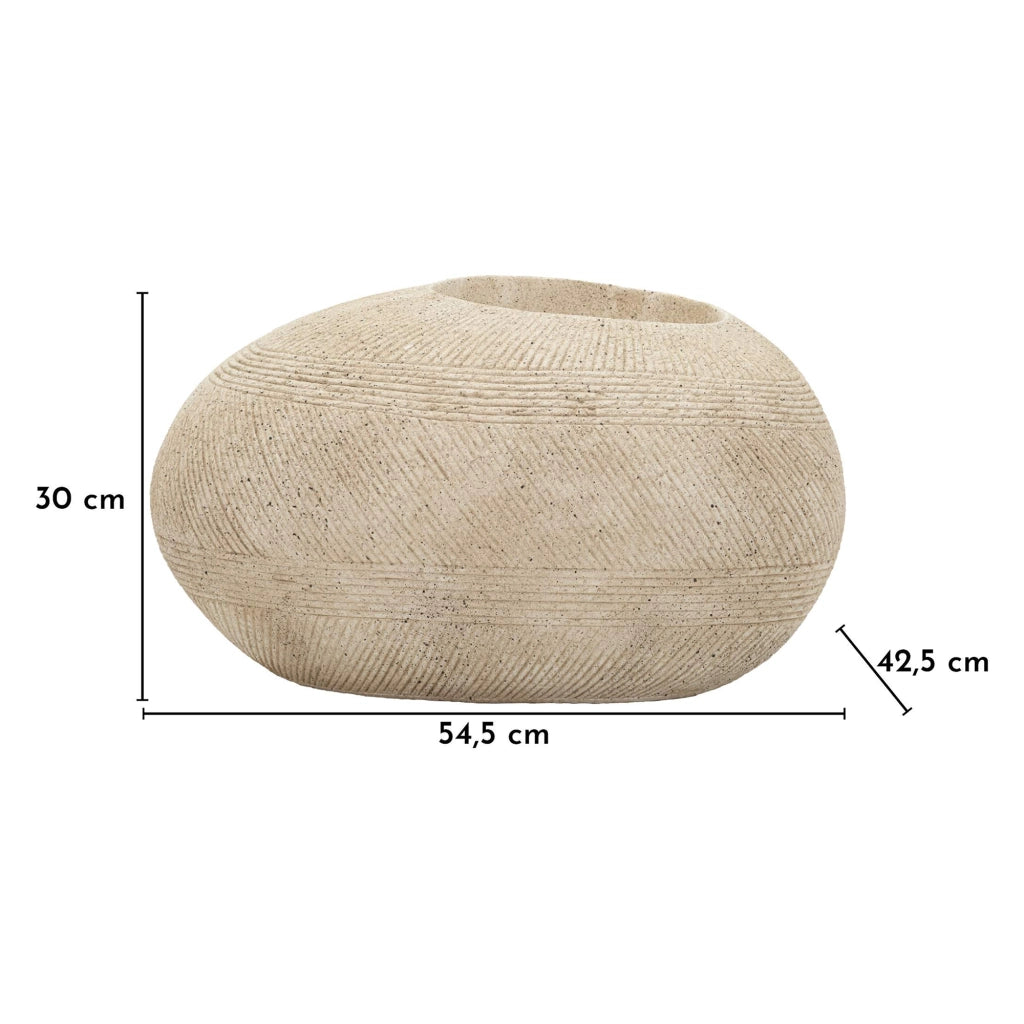 Gagameha, Vaso Finitura Effetto Marmo, Bianco Marmo