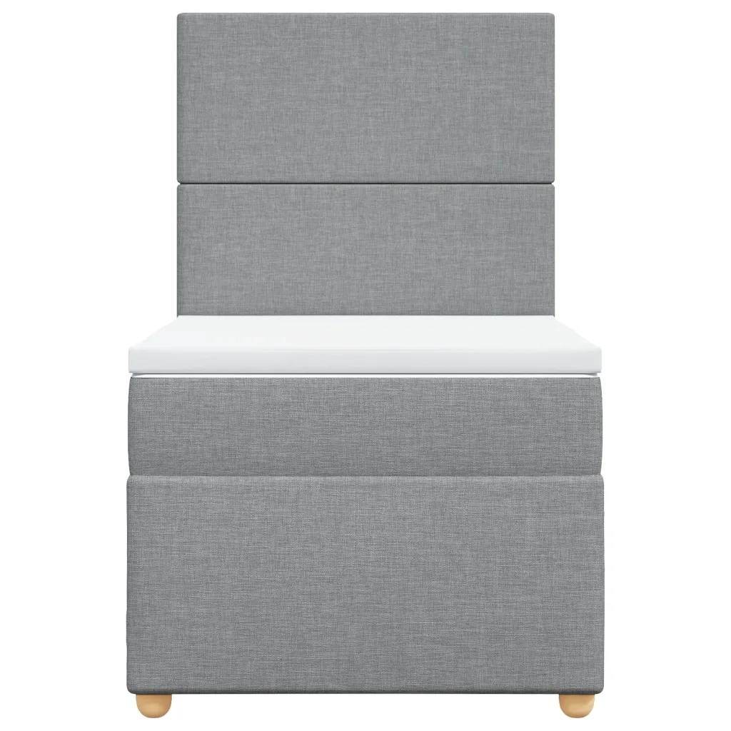 Giroletto a Molle con Materasso Grigio Chiaro 90x200 cm Tessuto 3293456