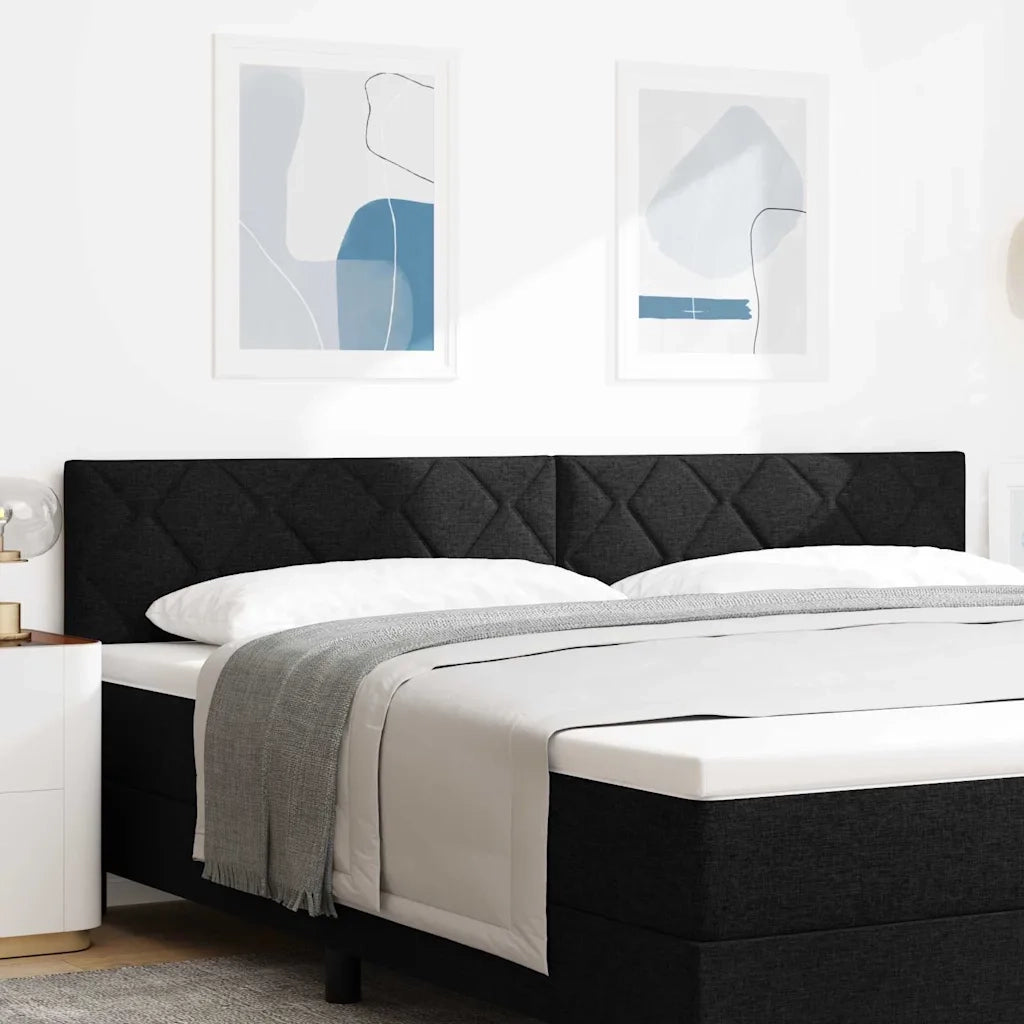 Testiera | Testata Nero 200 cm Tessuto