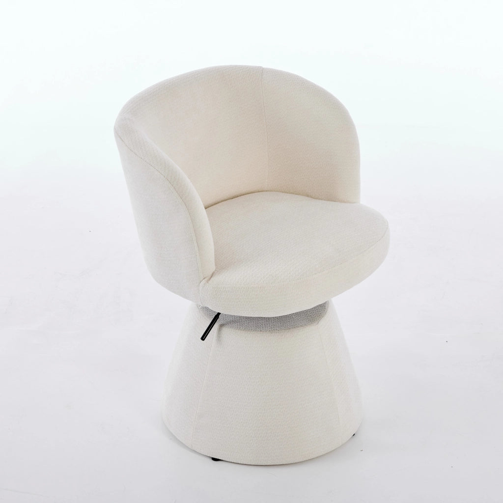 Sgabello da bar girevole a 360¡ã regolabile in altezza, sedia da pranzo rotonda moderna rivestita in ciniglia, sedia ergonomica di design per camera da