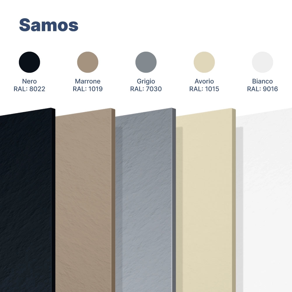 Piatto doccia 90x160 cm colore nero effetto pietra | Samos