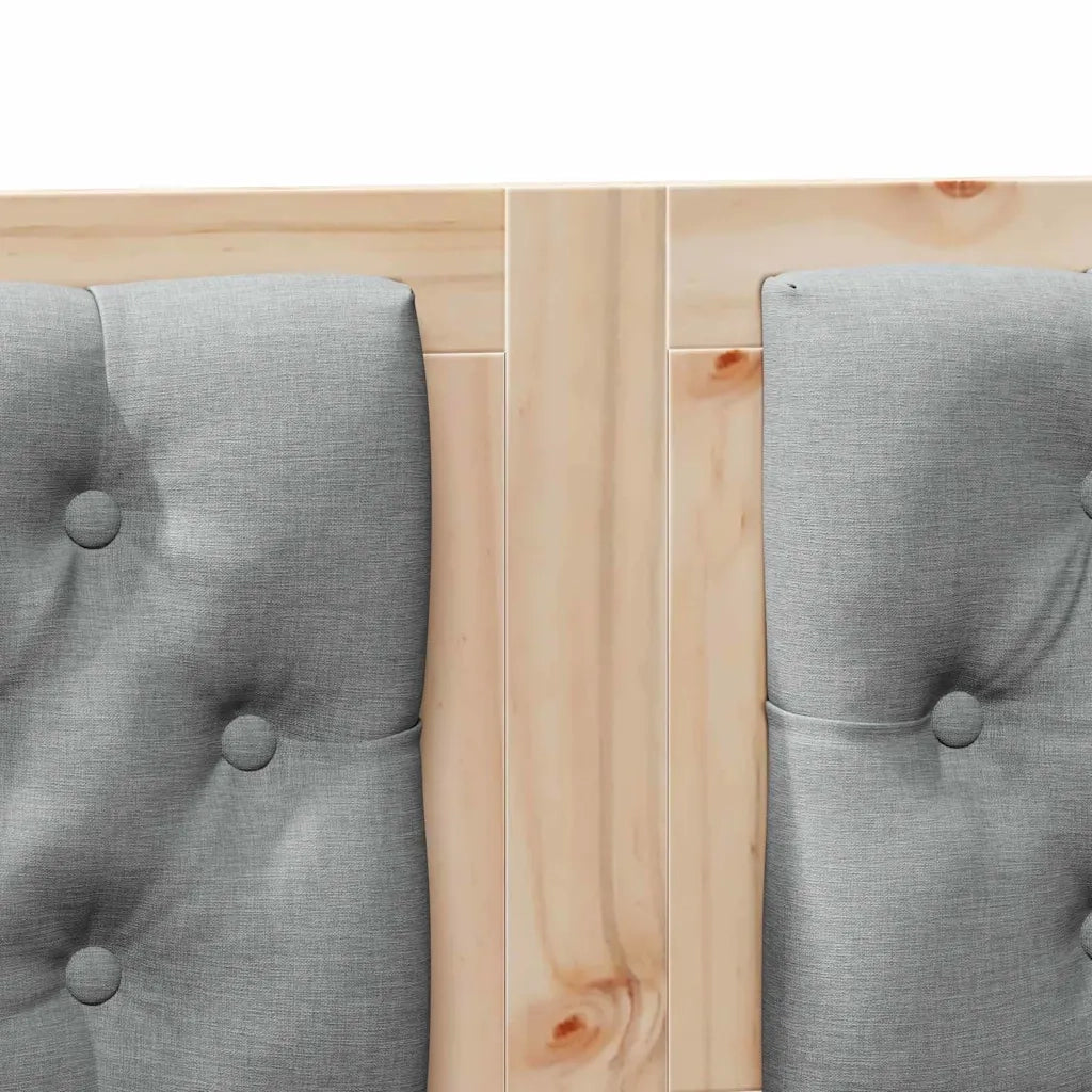 Testiera-Testata-Testiera Decorativa Marrone e grigio chiaro 180 cm Legno di pino massello
