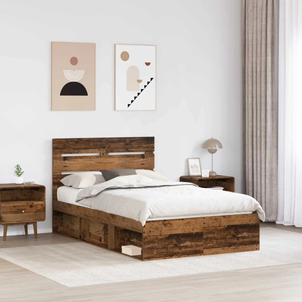 Struttura del letto Legno vecchio 120 x 190 cm Pino massello 3411774