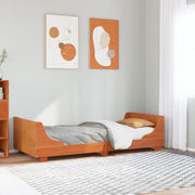 Letto senza Materasso-Struttura Letto Marrone Cera 100x200 cm in Legno di Pino 840598
