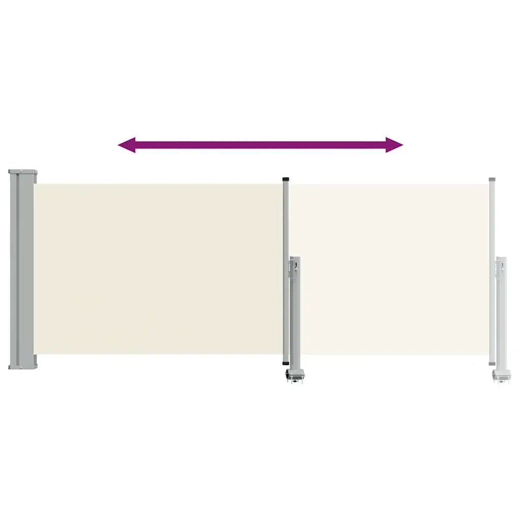 Tenda da Sole | Tenda parasole Laterale Retrattile 100 x 300 cm Crema