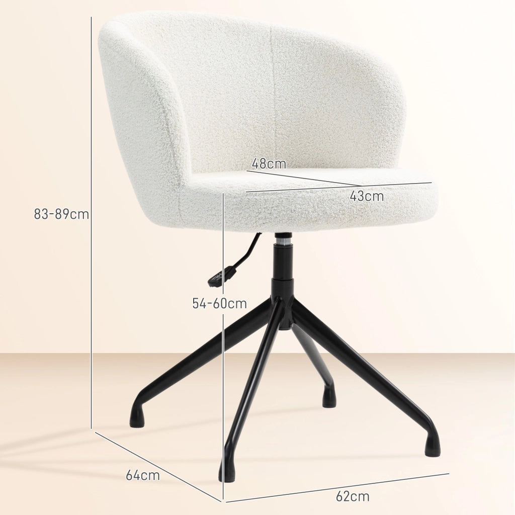 Sedia da ufficio ergonomica ¨C zephmum ¨C tessuto bianco