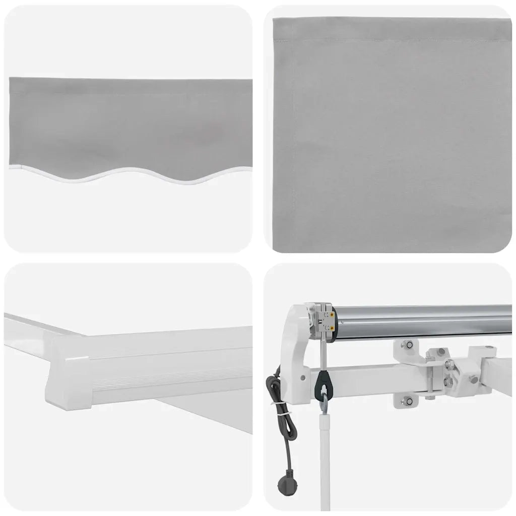 Tettuccio Elettrico Retrattile Grigio chiaro 300 x 250 cm CFW9572428