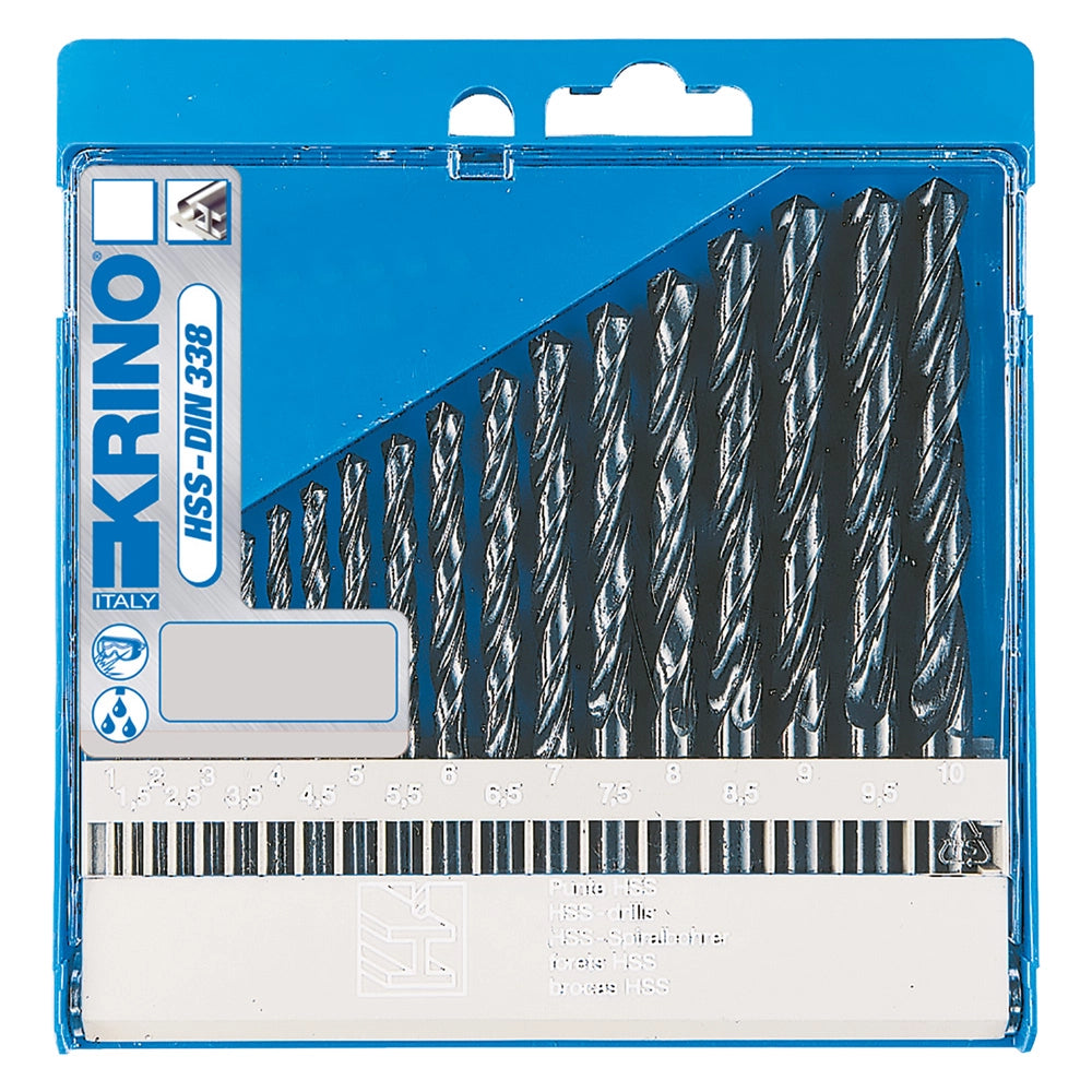 PUNTE SERIE PER METALLO HSS RULLATE cf. 19 pz  - KRINO