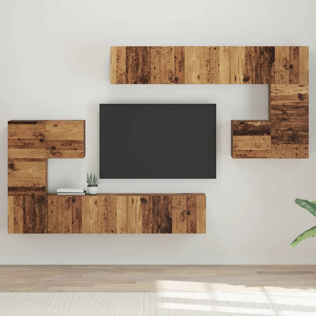 Unità TV 4 pcs Legno vecchio Legno multistrato 3393492