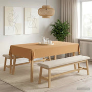Tovaglia da Tavolo Rettangolare Beige 140 x 220 cm 42040117