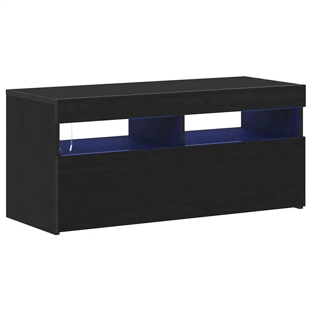 Mobile TV-Credenza per TV-Console TV Rovere Nero 90 x 35 x 40 cm Legno multistrato 876869