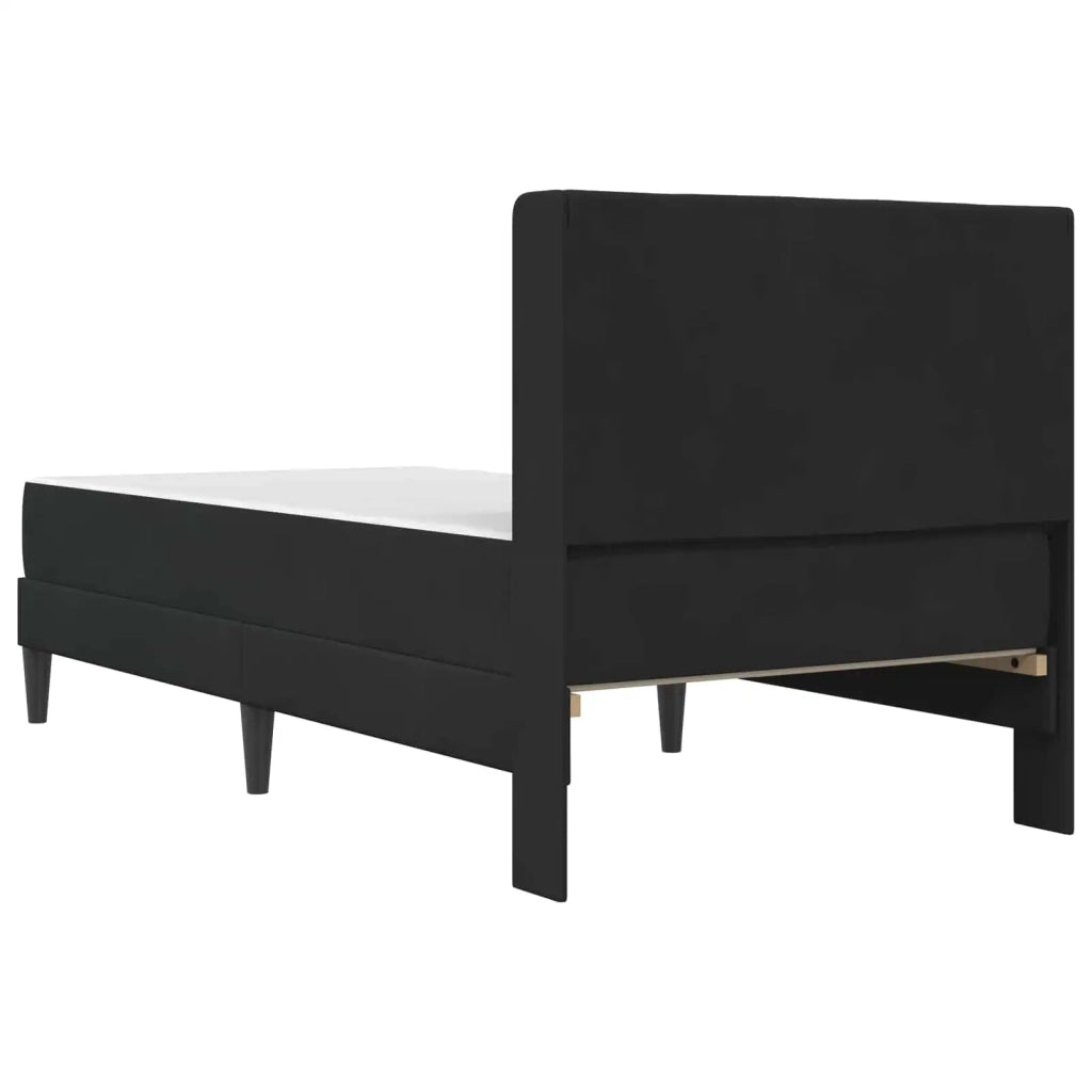 Struttura letto con materasso-Giroletto Nero 90 x 200 cm Velluto 942913