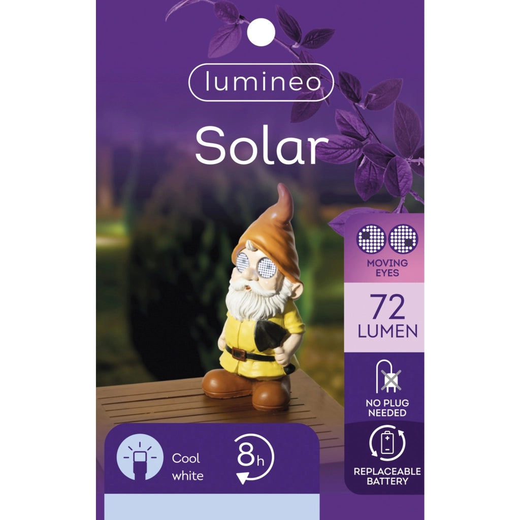 LAMPADA SOLARE GNOMO H36,5CM BIANCO FREDDO