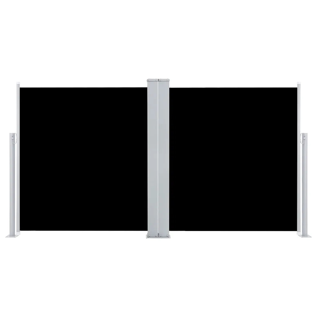 Tenda da Sole Laterale Retrattile Nera 120x600 cm 48448