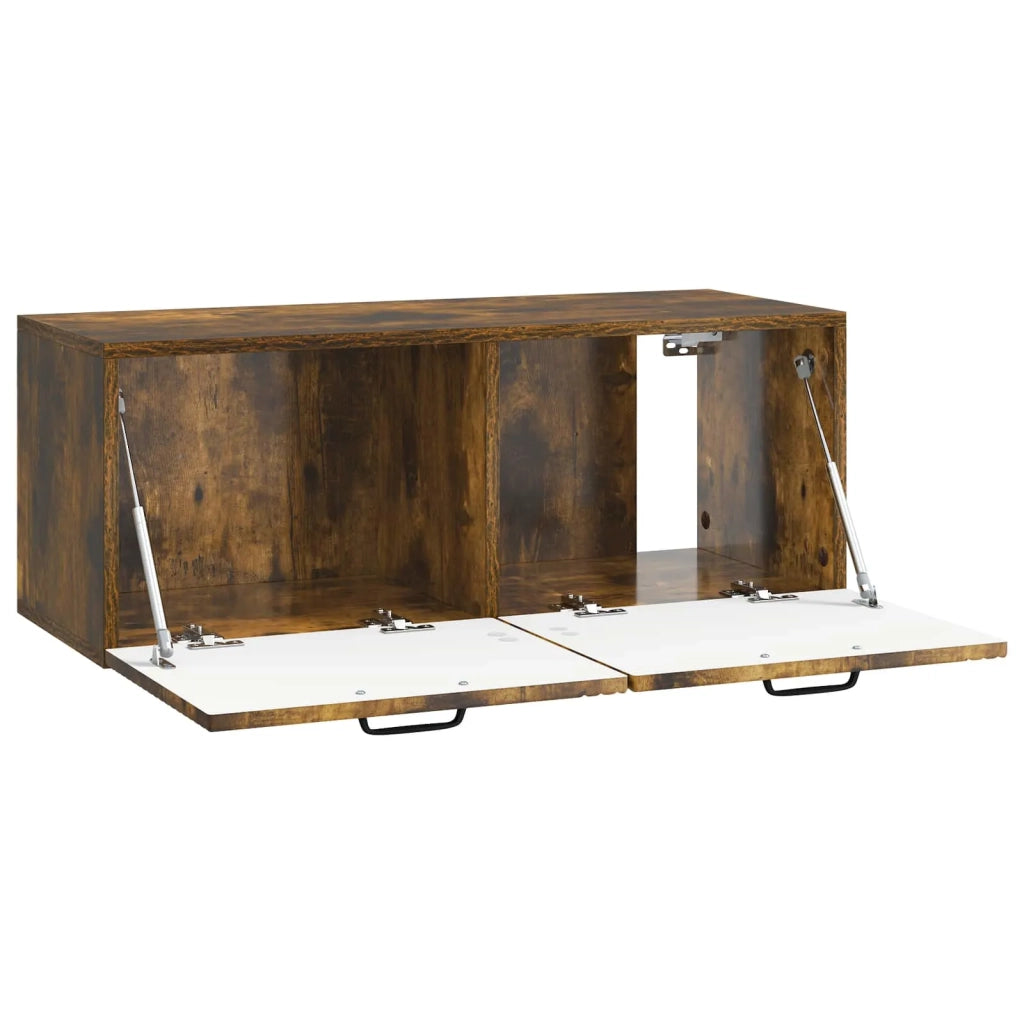 Mobile TV da Muro | Armadietto TV | Mobile Porta TV Rovere Fumo 78,5 x 31 x 30 cm