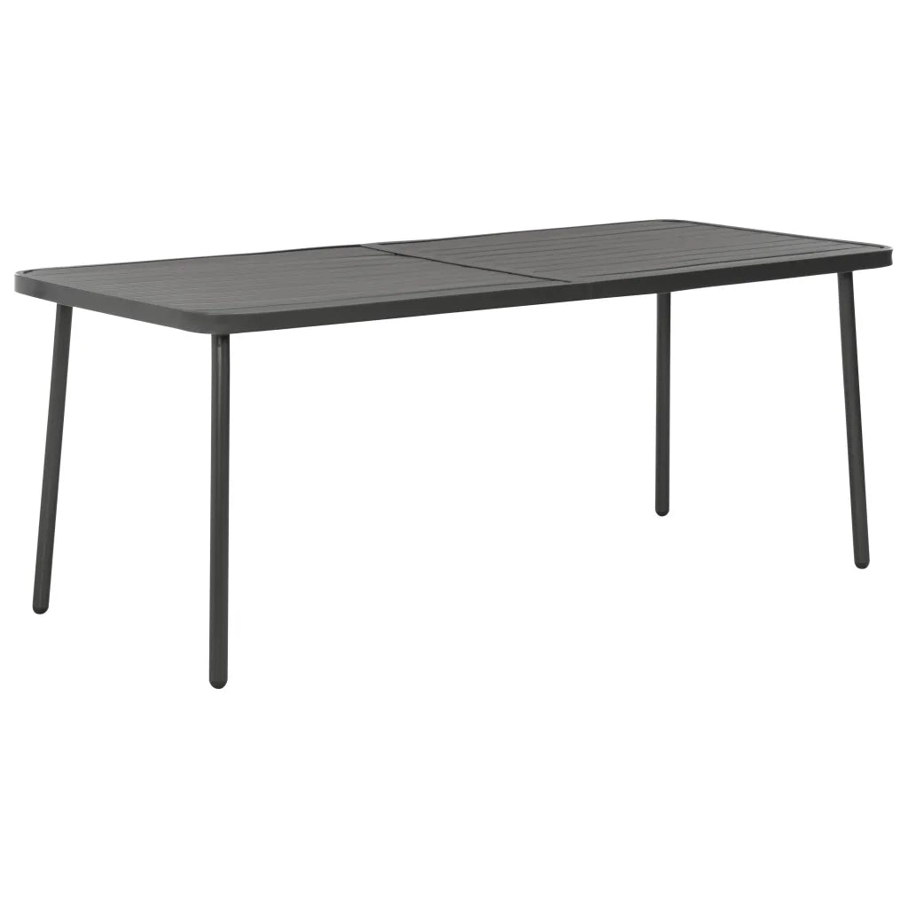Set Mobili da Pranzo per Giardino 7 pz in Acciaio Grigio Scuro 3074477