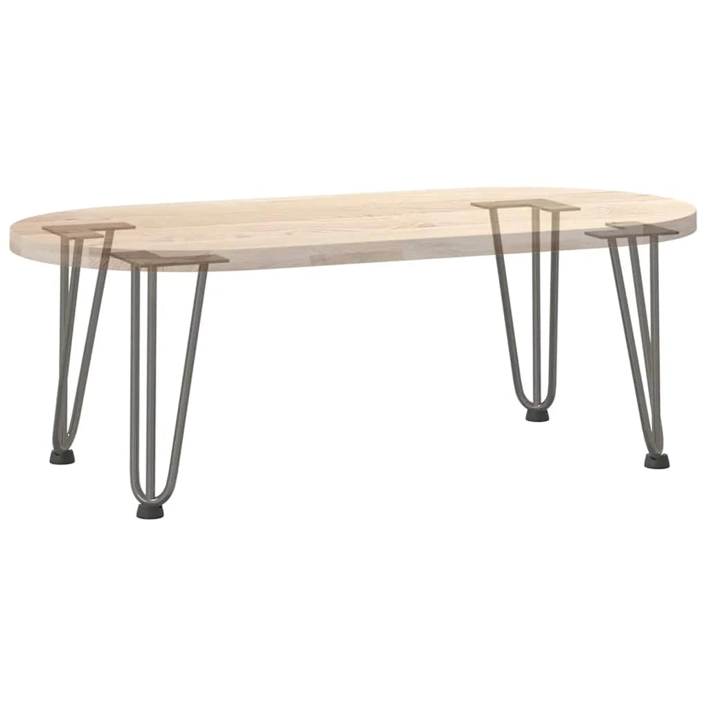 Set di 4 gambe a forcina per tavolino da 30 cm con piedini regolabili design moderno in acciaio naturale 02_0056738