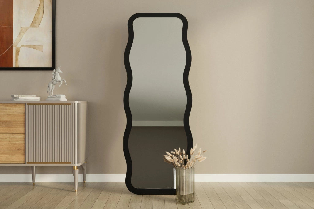 Specchio in legno "Aror" 50 x 2,2 x 160 cm - Nero