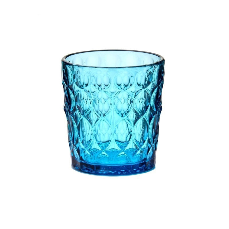 Bicchiere in vetro Vanity Azzurro mare