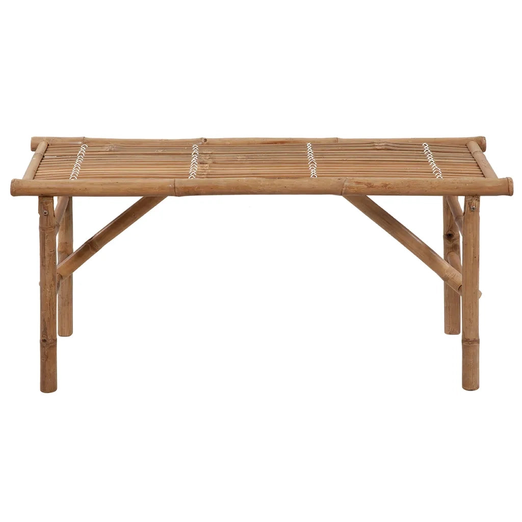 Panchina da Giardino | Panca da Giardino Pieghevole con Cuscino 118 cm in Bamb¨´