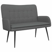 Divano | Divano da soggiorno | Sofa a 2 Posti Grigio Scuro 115 x 61 x 87 cm Tessuto
