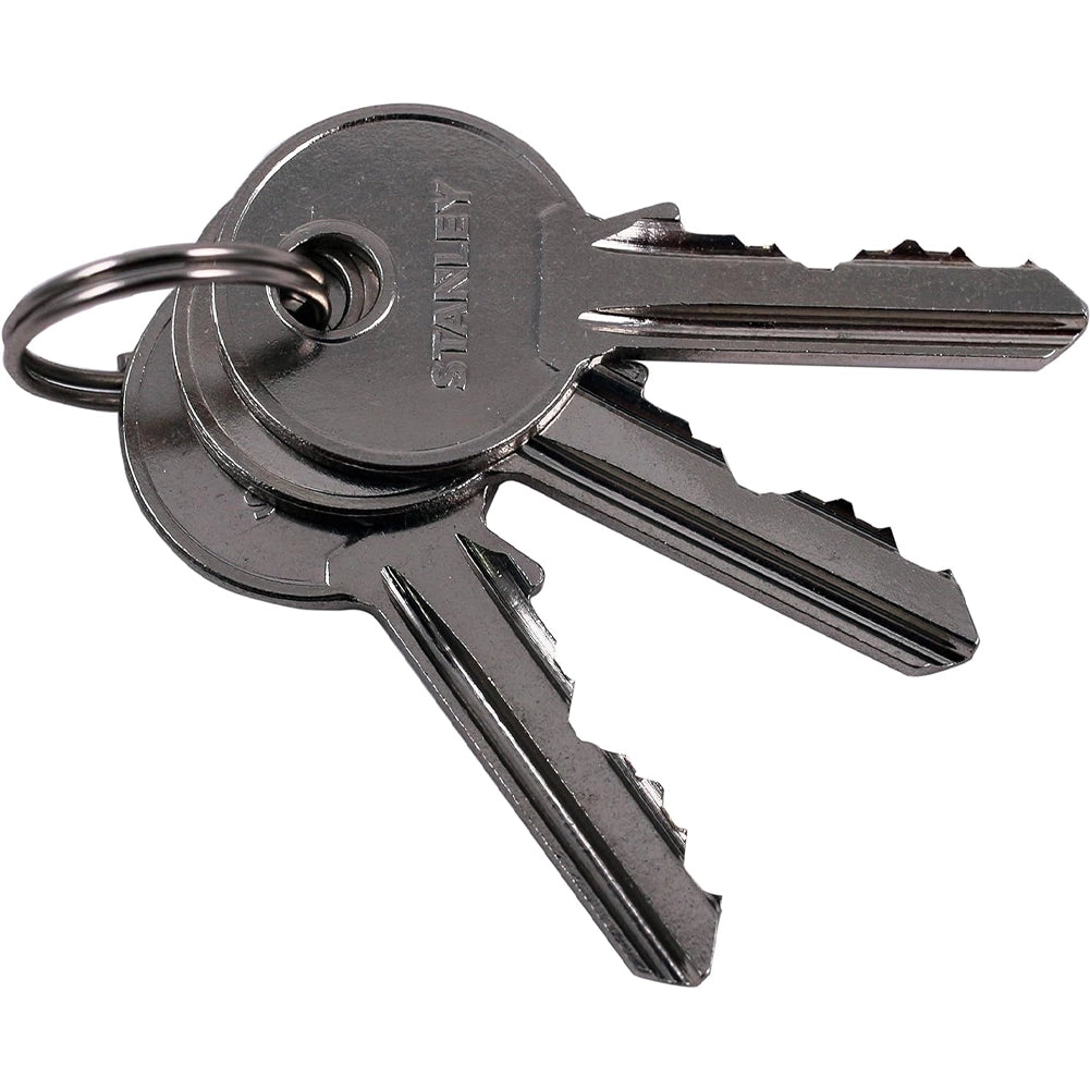 Stanley Lucchetto Sicurezza Arco Lungo in Acciaio Cementato da 25mm con 3 Chiavi