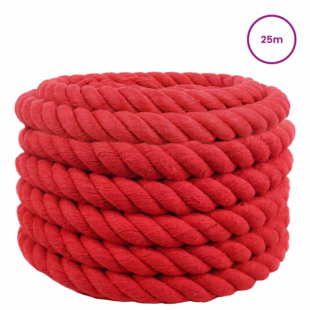 Corda | Fune Rosso 3 x 3 x 2500 cm Cotone