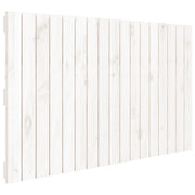 Testiera | Testata da Parete Bianca 108x3x60 cm in Legno Massello di Pino