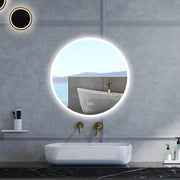Specchio da bagno Rotondo con 70cm,Blue tooth,3 colori,Memoria, Antifog,Regorabile,Retroilluminato,doppio interruttore,