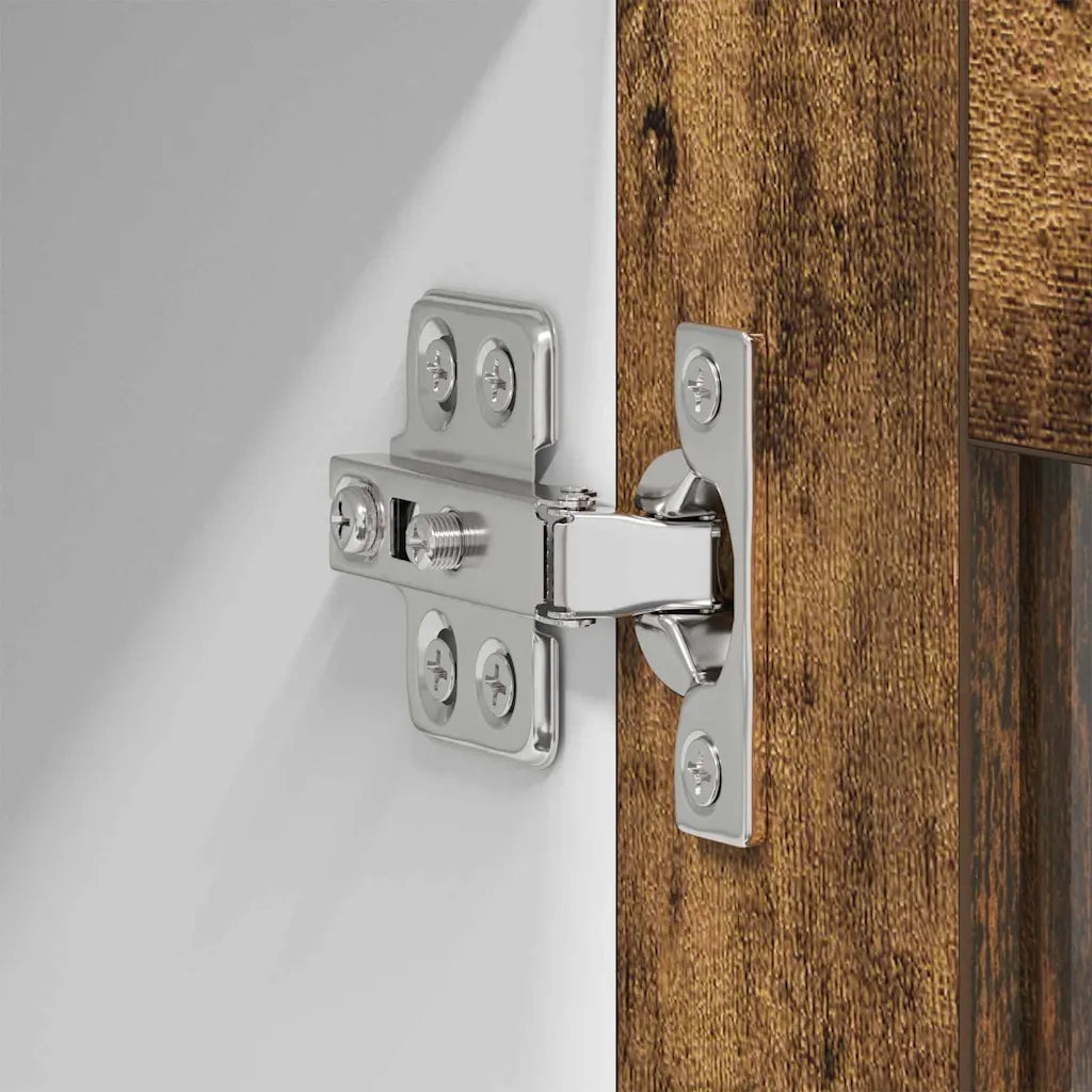 Armadio pensile | Mobile da Cucina con porta 2 pz Rovere fum¨¦ 40 x 31 x 40 cm