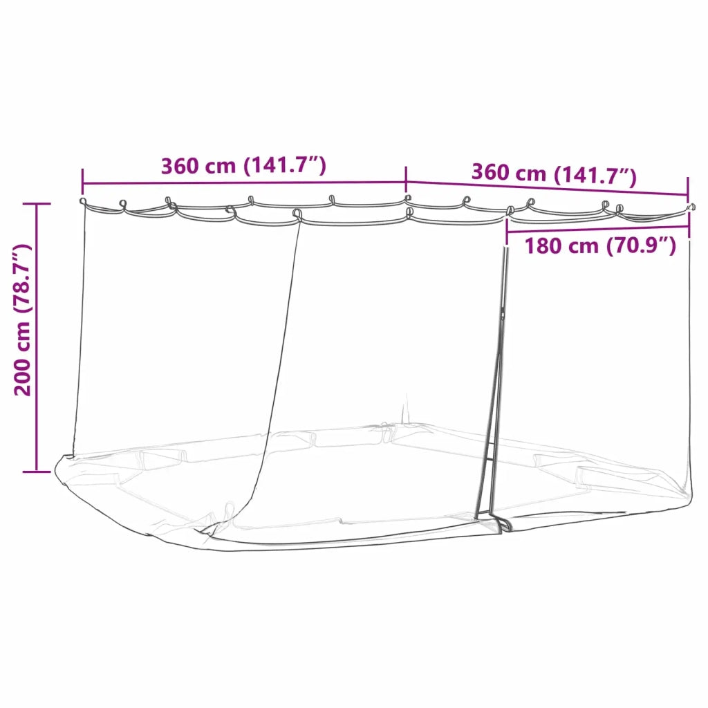 Rete per zanzare per gazebo 220 a maglia 220 mesh Nero 42033544