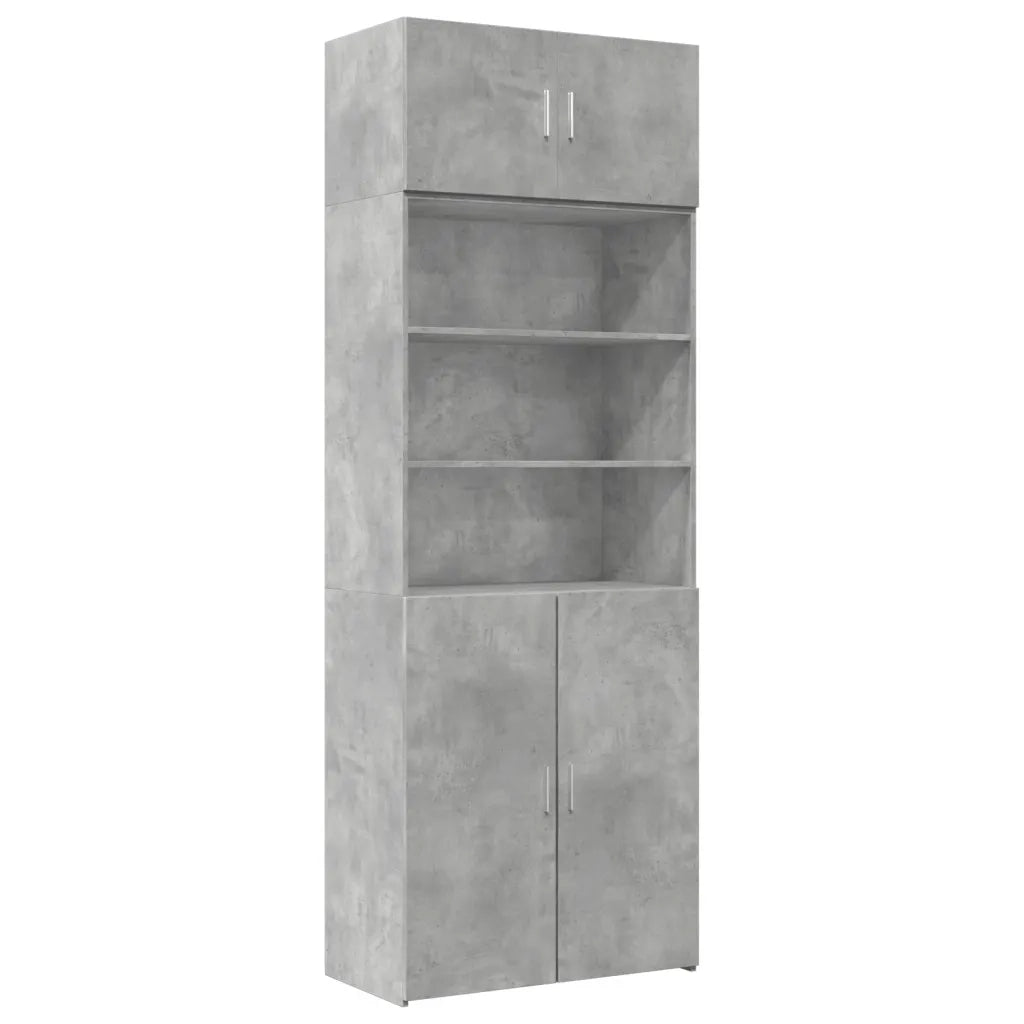 Armadietto Grigio Cemento 80x42,5x225 cm in Truciolato 3281346