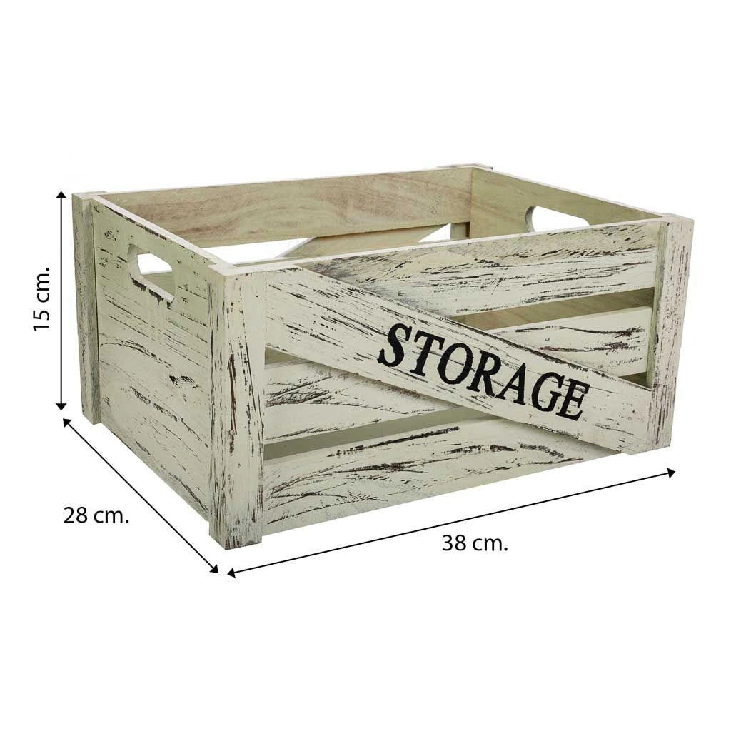 Set cassetti in legno 2 pezzi 36x28x15h cm