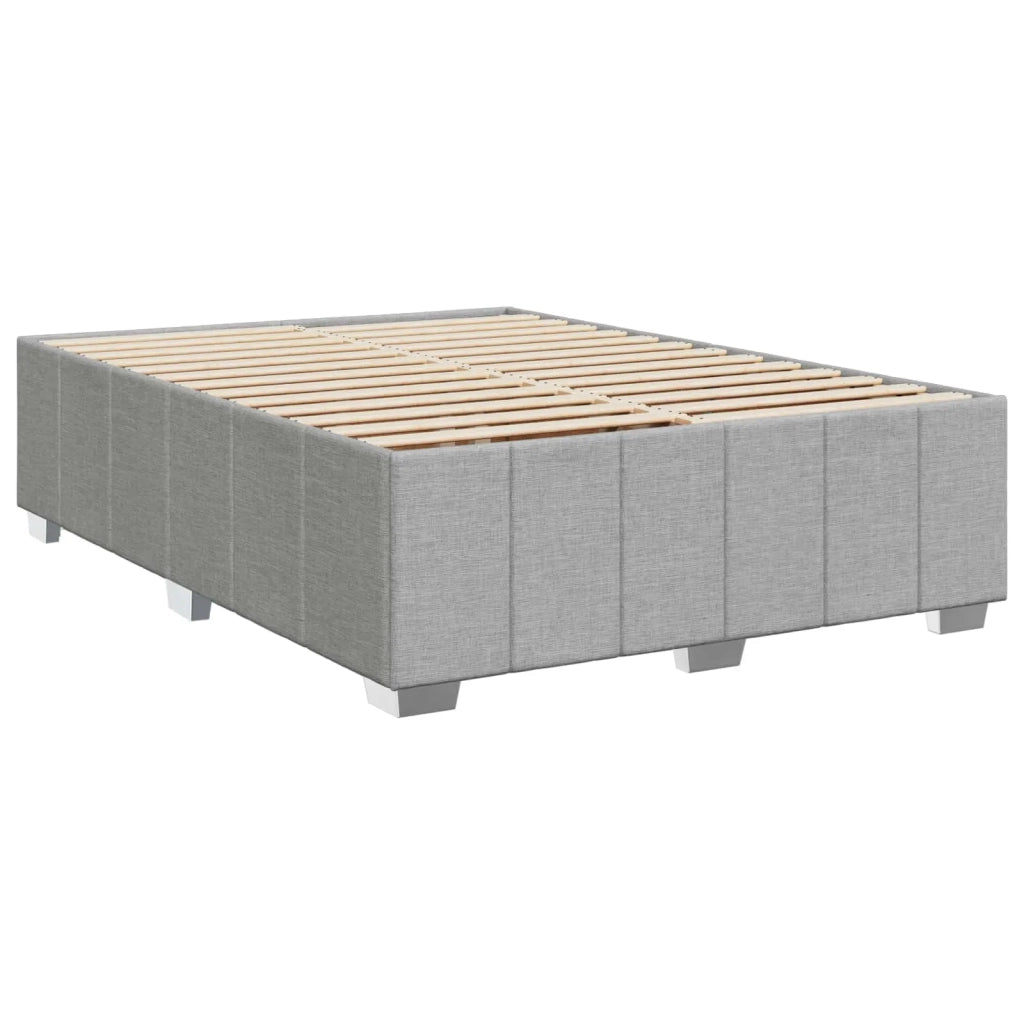 Letto box spring con materasso Grigio Chiaro 140 x 190 cm 3454134