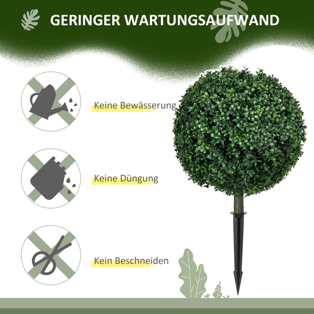 Buxus Artificiale Set 2 Pezzi ¨C zephmum ¨C 70 cm Verde