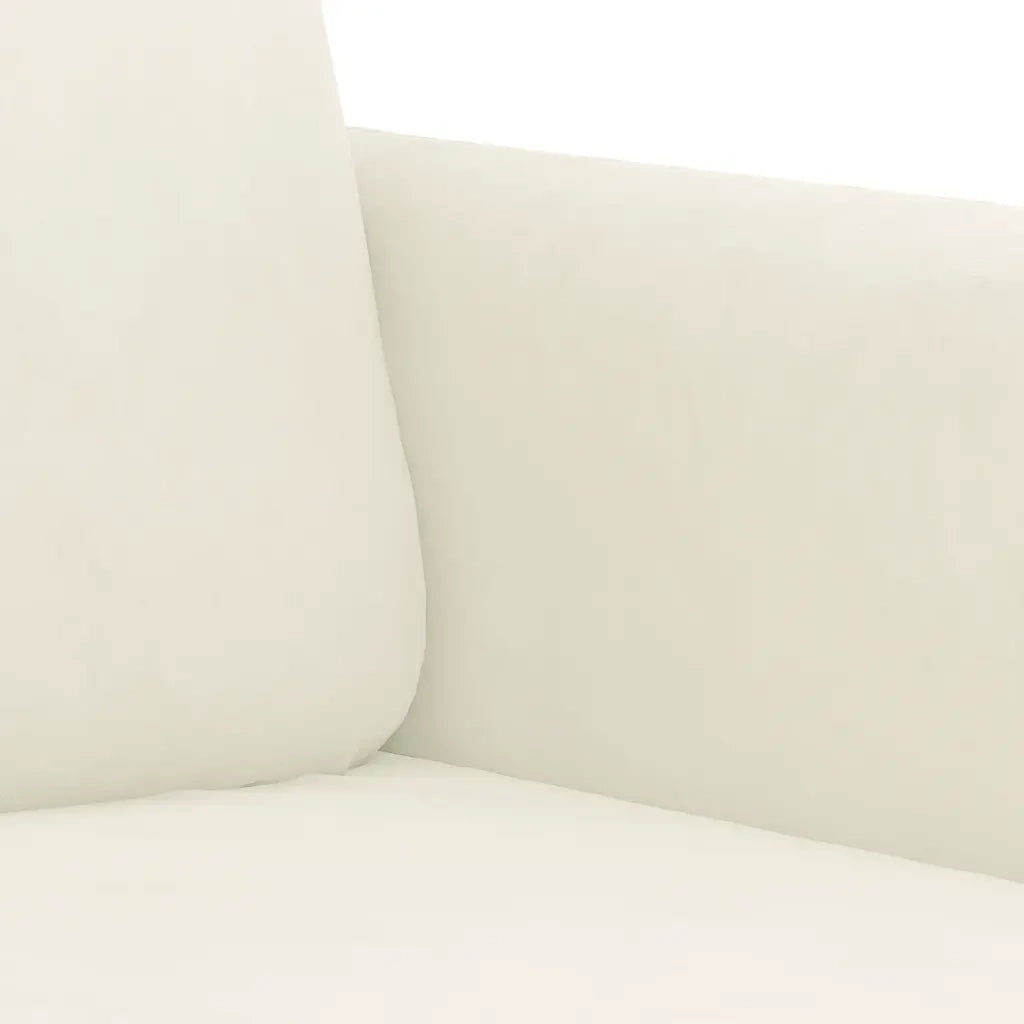 Set di Divani 2 pz con Cuscini Crema in Velluto 3202002