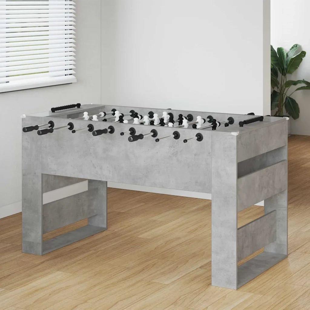 Tavolo da Foosball Grigio Cemento 146,5 x 74 x 85 cm