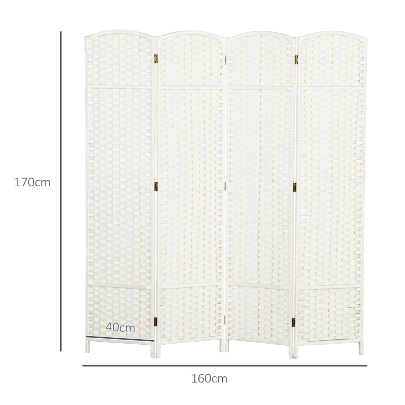 PARAVENTO Pieghevole 160x170 cm Legno Bianco