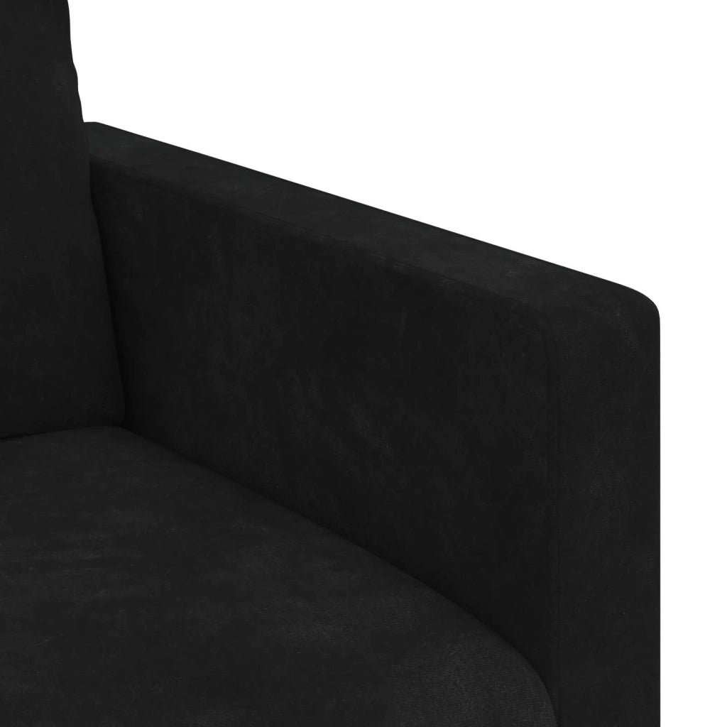 Divano Nero 198 x 78 x 80 cm Velluto 42024437