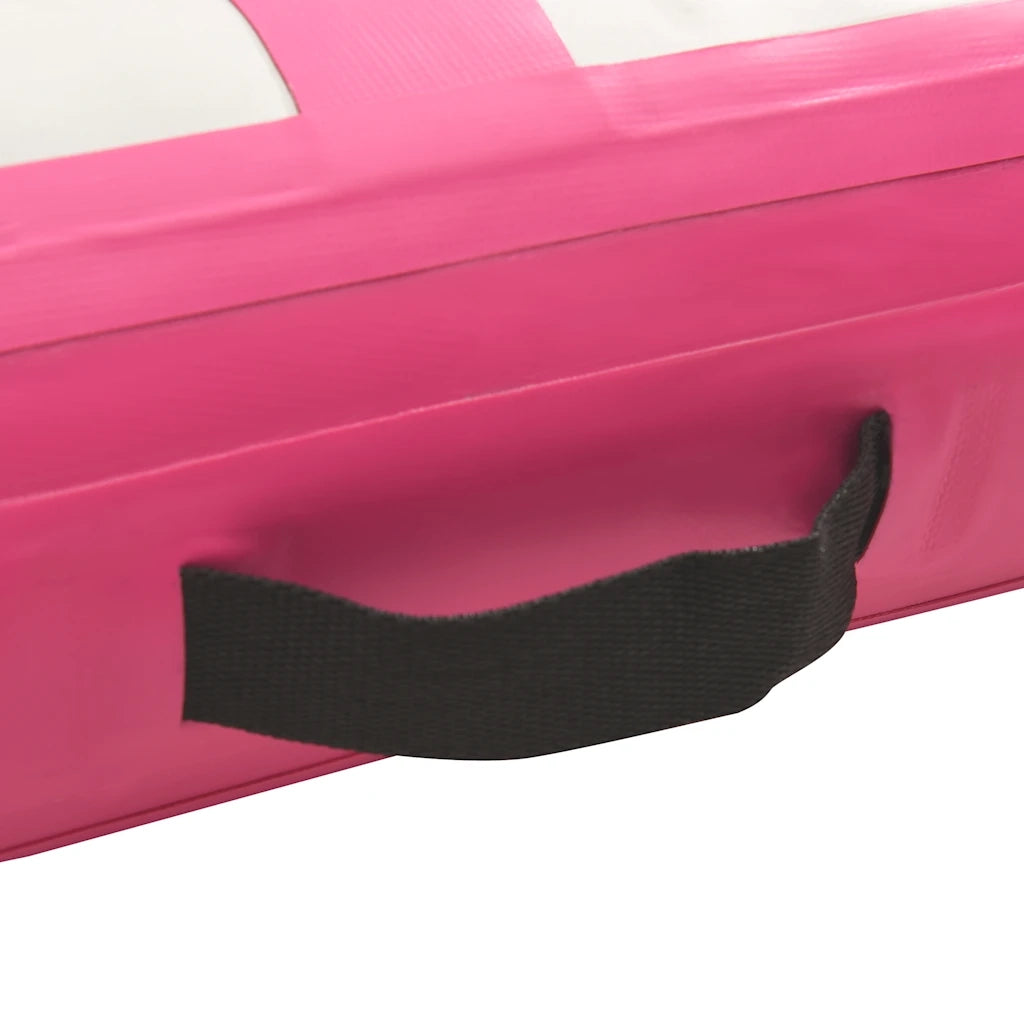Tappetino Ginnastica Gonfiabile con Pompa 300x100x20cm PVC Rosa 92676