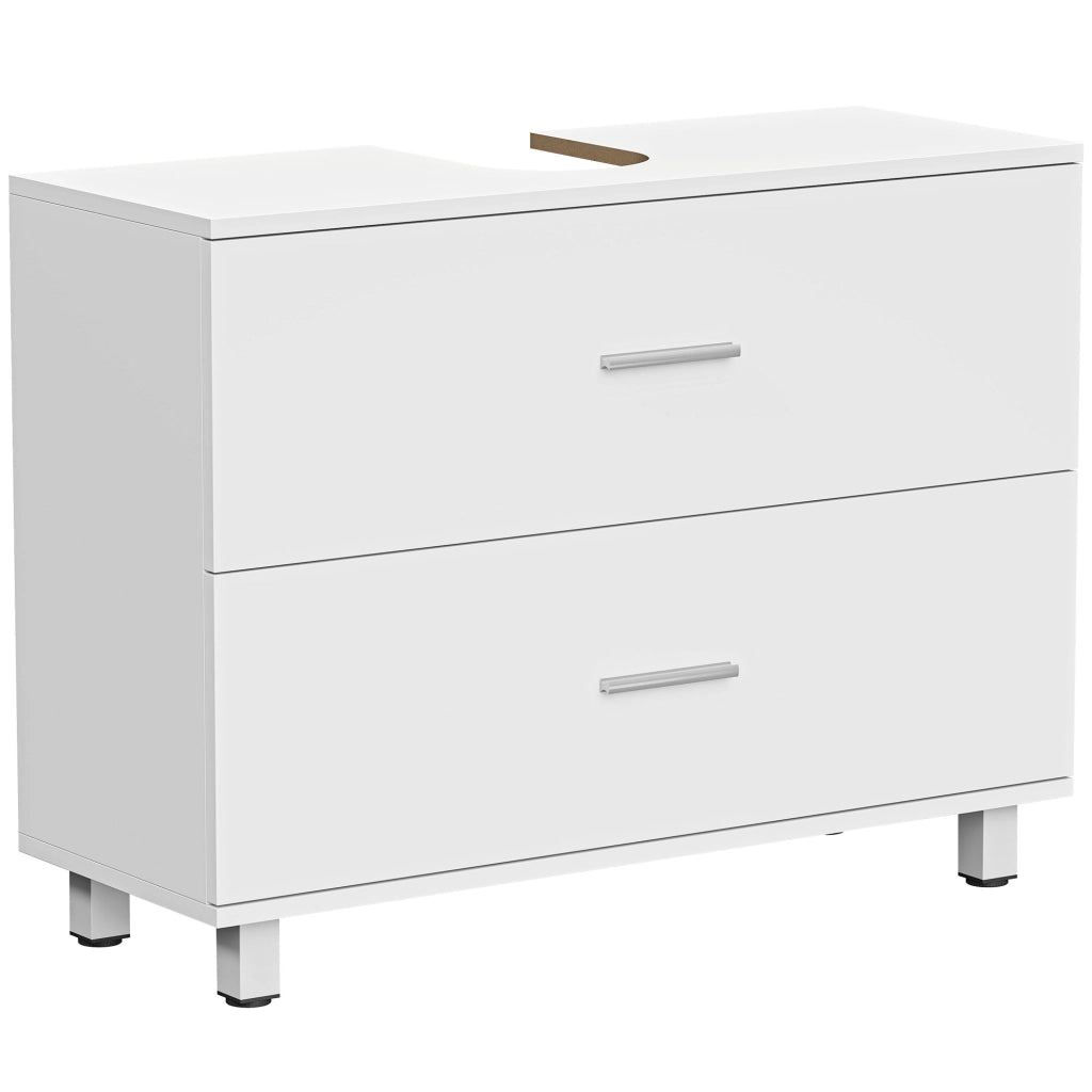 Mobile sottolavabo con 2 cassetti ¨C Xylo ¨C Bianco, 80x30x60 cm