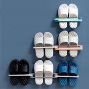 Organizzatori di scarpe appesi - Pieghevoli - Montati sulla parete - Rosso Grigio Blu - 3 pezzi