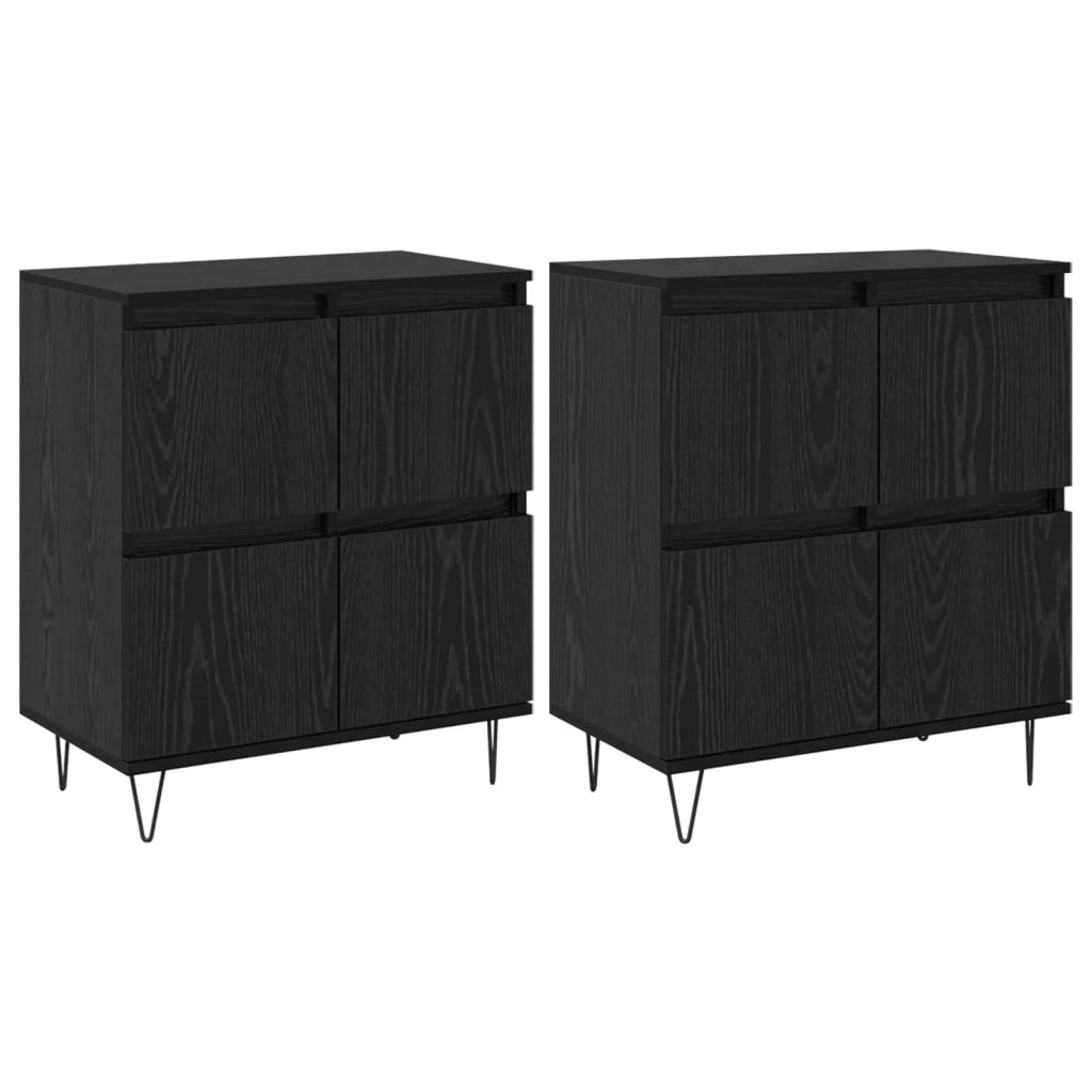 Credenza | Sideboards 2 pcs Rovere nero